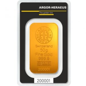 50 Gram Argor-Heraeus Gold Bar
