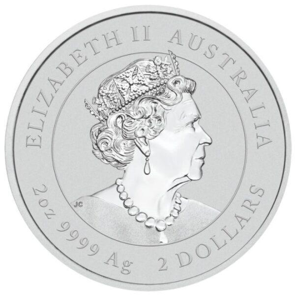 2 Dollars Australia Lunar Tiger 2 oz Silver - Image 2