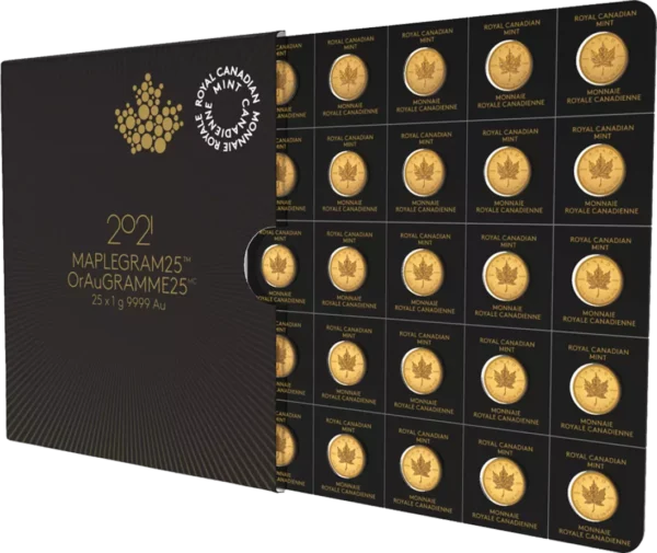 25 x 1 Gram Gold Canada Maple Leafs Maplegram25 - Image 4