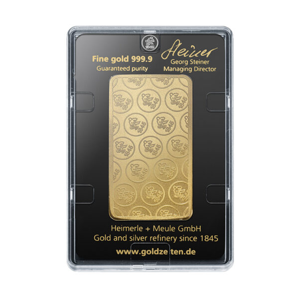 100 Gram Heimerle-Meule Gold Bar (in Assay) - Image 2