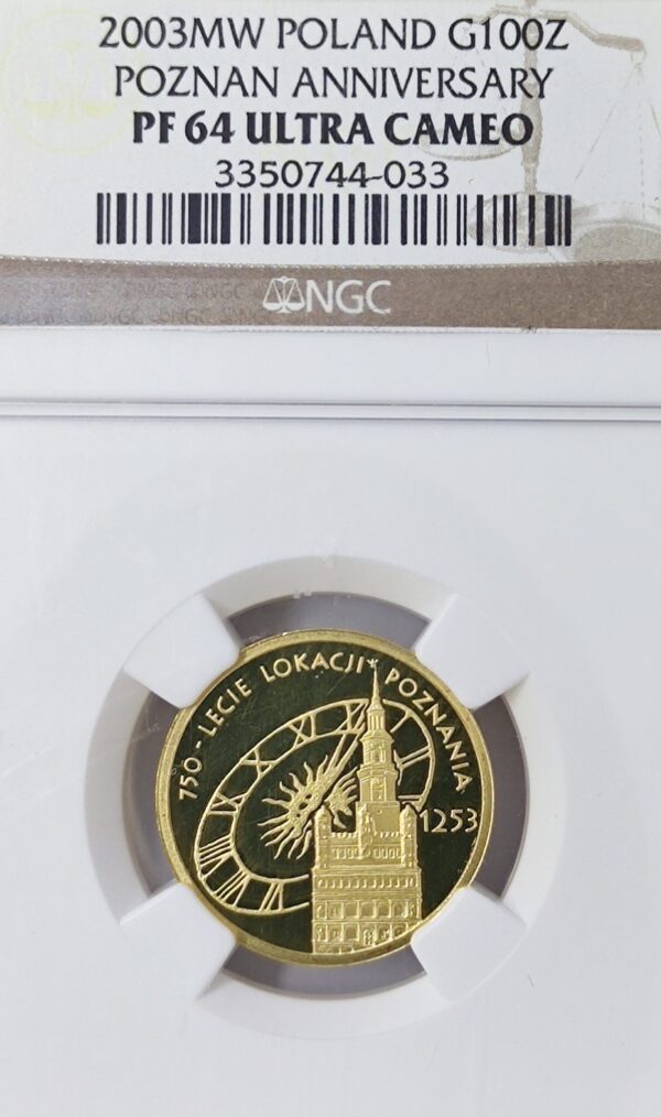 100 Zlotych Poland Poznan Anniversary PF64 - Image 2