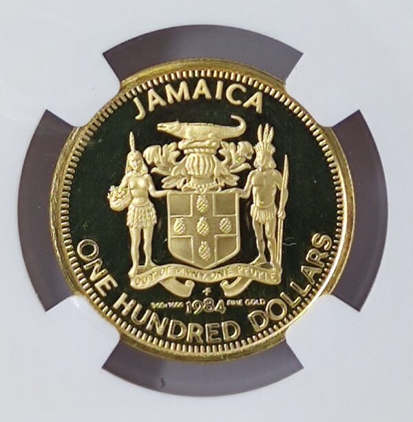 100 Dollars Jamaica Birth of Bustamante PF69 - Image 3