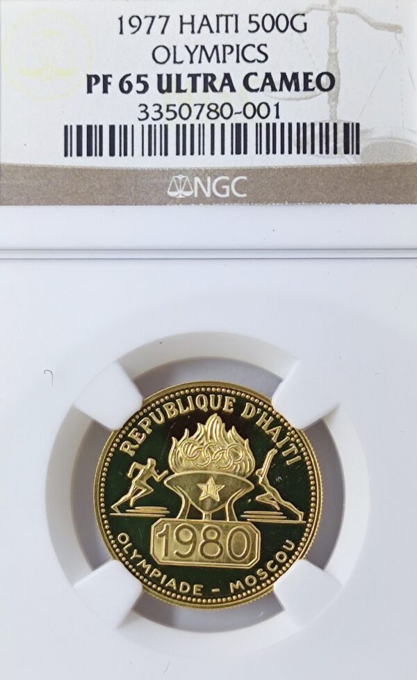 500 Gourdes Haiti Moscow Olympics PF65 - Image 3