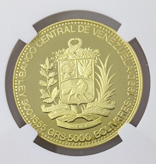 5000 Bolívares Venezuela José Antonio Páez PF69 - Image 3