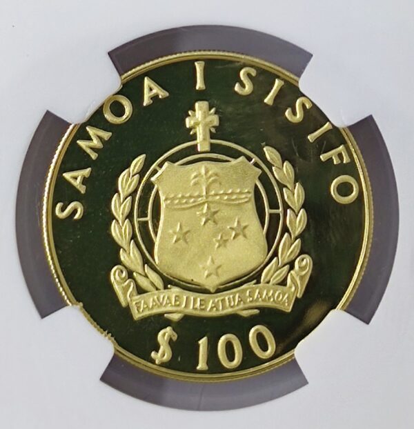 100 Tala Samoa Summer Olympics PF69 - Image 3