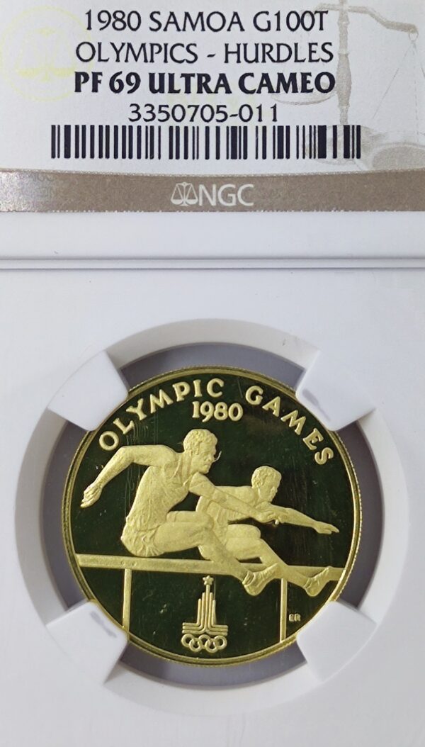 100 Tala Samoa Summer Olympics PF69 - Image 2