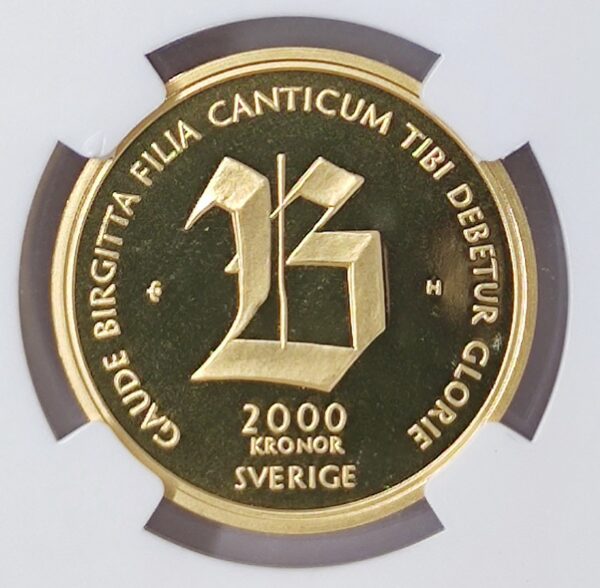 2000 Kronor Sweden Saint Birgitta MS68 - Image 3