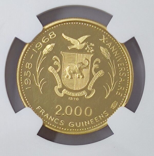2000 Francs Guinea Apollo XIII PF64 - Image 3