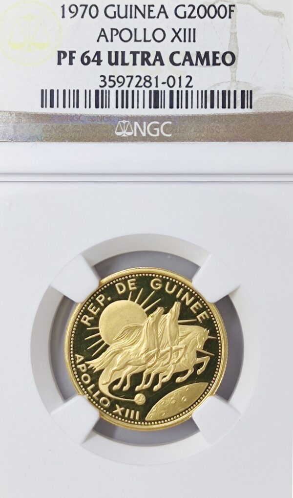 2000 Francs Guinea Apollo XIII PF64 - Image 2
