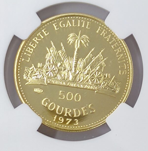 500 Gourdes Haiti Woman and Child PF68 - Image 3