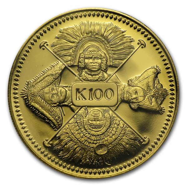 100 Kina Papua New Guinea Four Faces of the Nation PF69