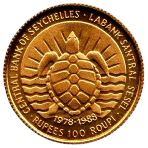 100 Rupees Seychelles Central Bank Anniversary MS68
