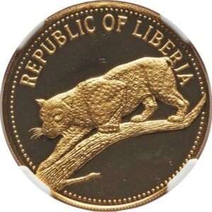 100 Dollars Liberia Leopard PF69