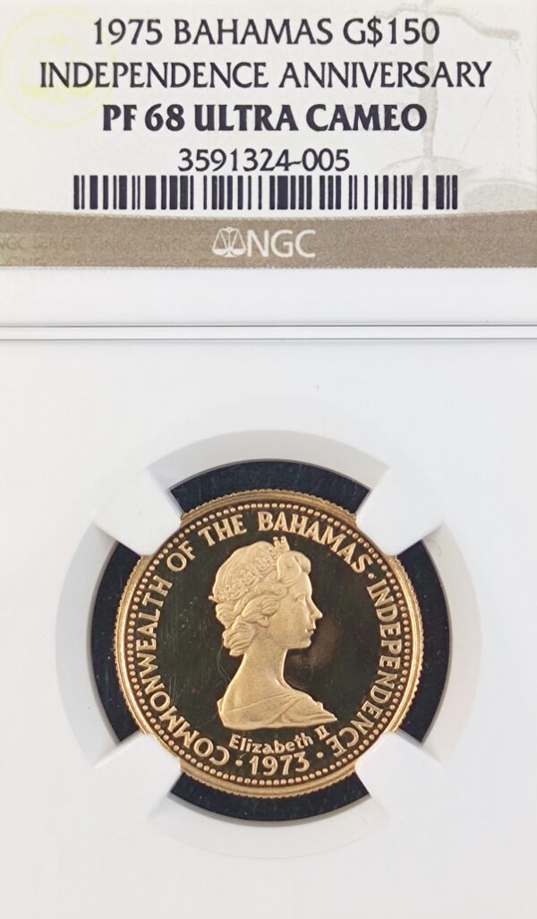150 Dollars Bahamas Independence Anniversary PF68 - Image 2
