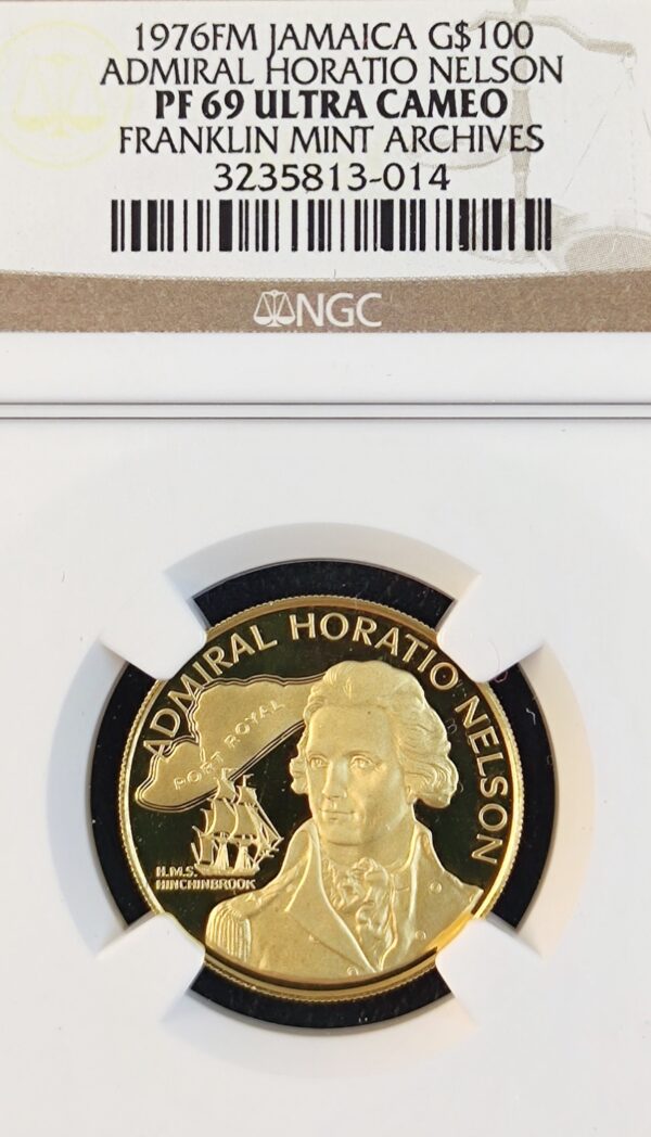 100 Dollars Jamaica Admiral Horatio Nelson PF69 - Image 2