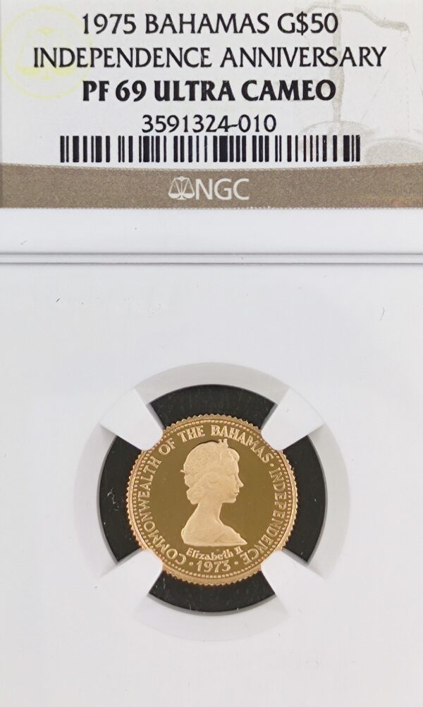 50 Dollars Bahamas Independence anniversary PF69 - Image 2