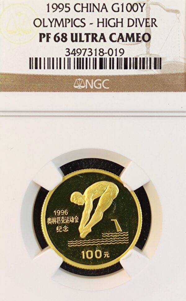 100 Yuan China High Diver PF68 - Image 2
