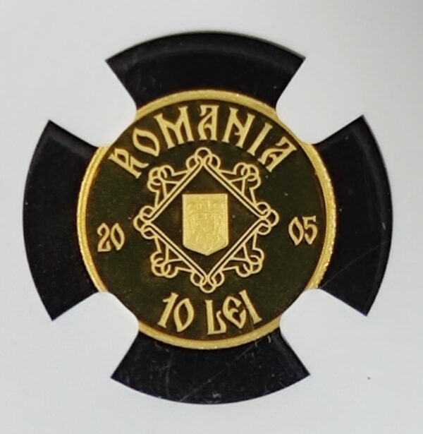 10 Lei Romania History of Gold The Perşinari Hoard PF69 - Image 3