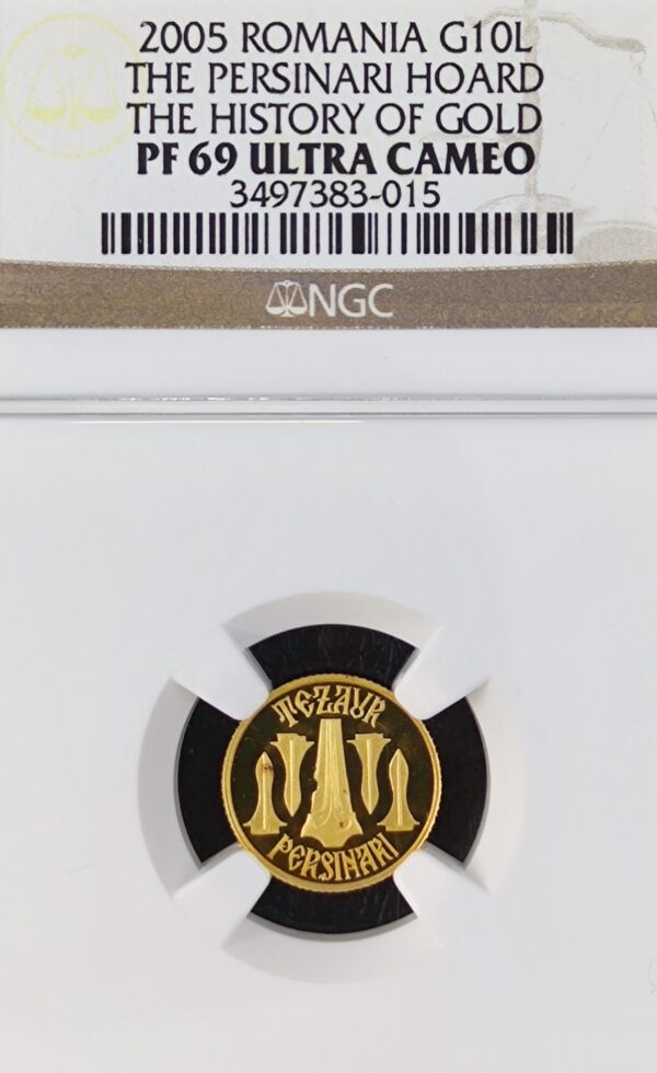 10 Lei Romania History of Gold The Perşinari Hoard PF69 - Image 2
