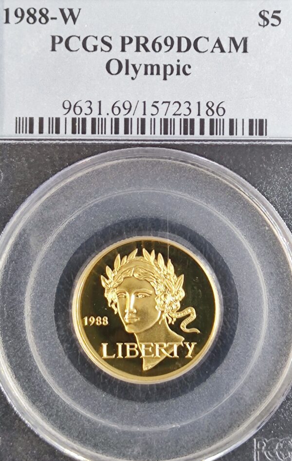 5 Dollars USA Olympic PR69DCAM - Image 2