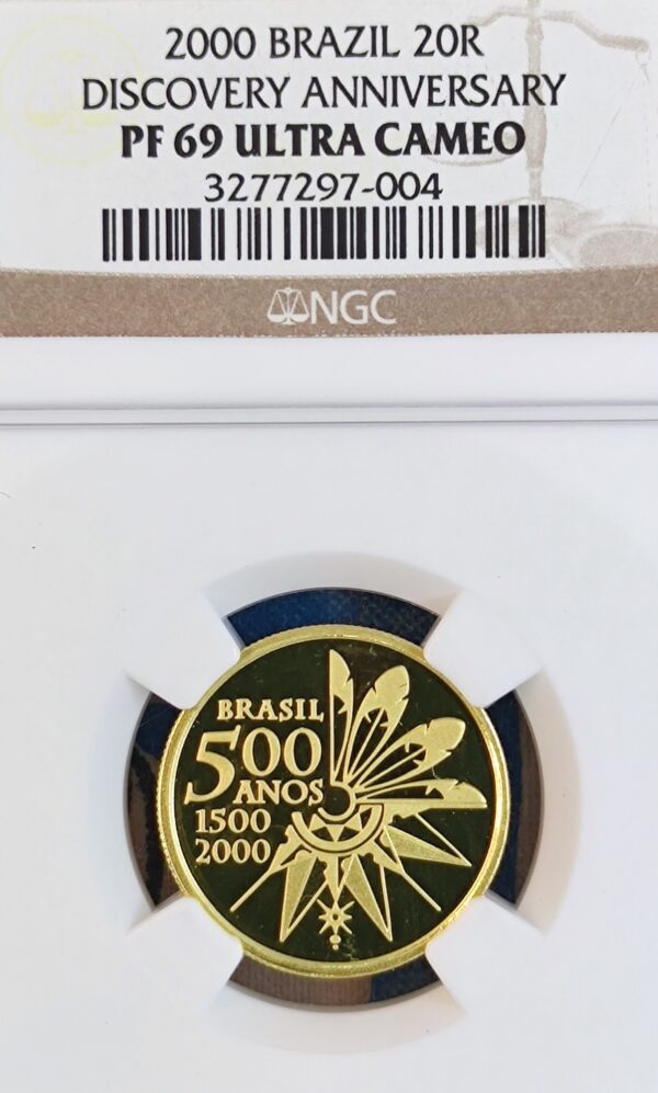 20 Reals Brazil Discovery Anniversary PF69 - Image 2