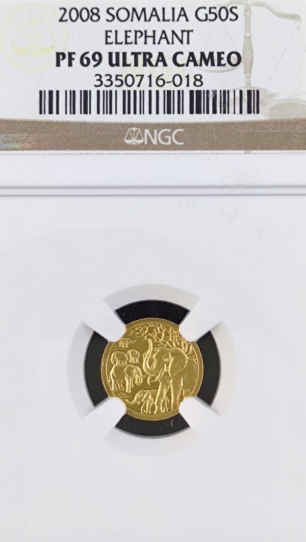 50 Shillings Somalia Elephant PF69 - Image 2