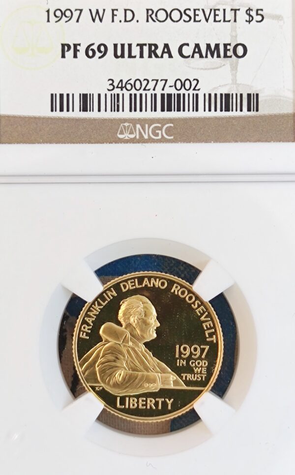 5 Dollars USA Franklin Delano Roosevelt PF69 - Image 2