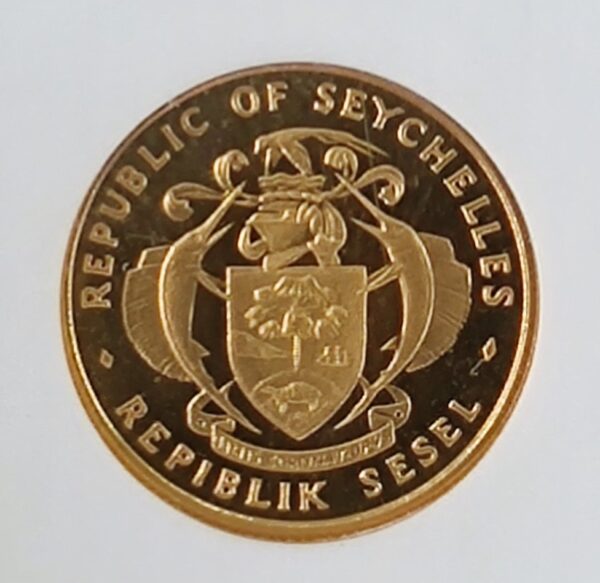100 Rupees Seychelles Central Bank Anniversary MS68 - Image 3