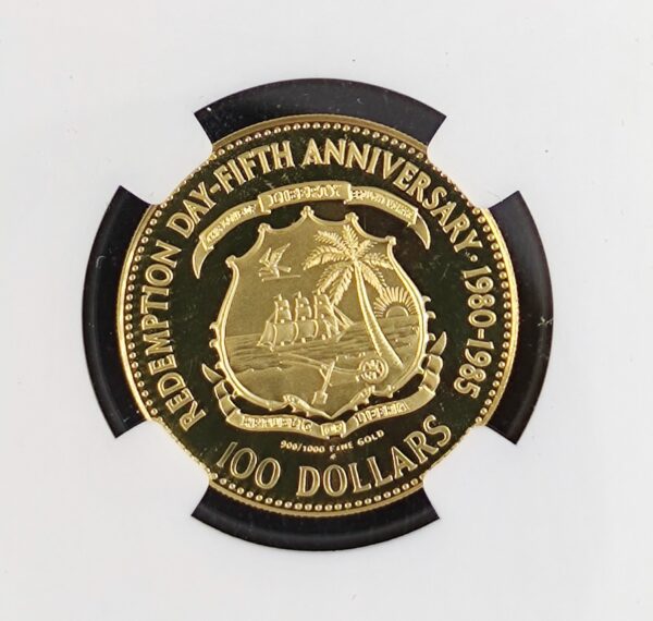 100 Dollars Liberia Leopard PF69 - Image 3