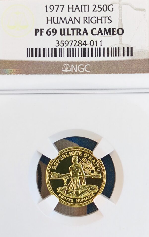 250 Gourdes Haiti Human Rights PF69 - Image 2