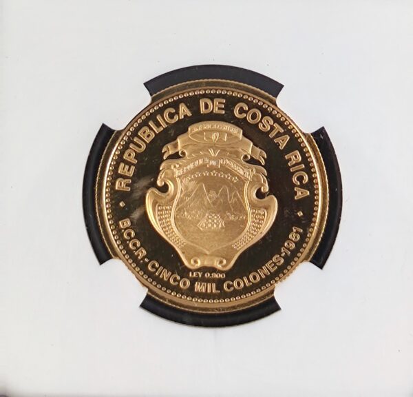 5000 Colones Costa Rica Juan Santamaria PF68 - Image 3