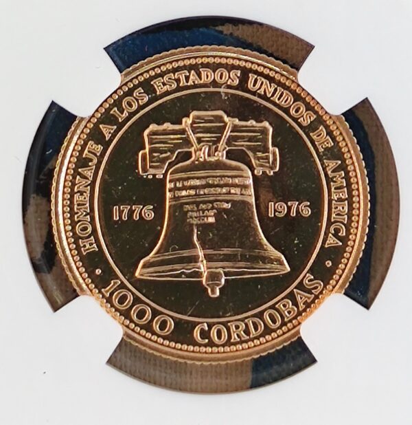 1 000 Córdobas Nicaragua USA Bicentennial MS68 - Image 3