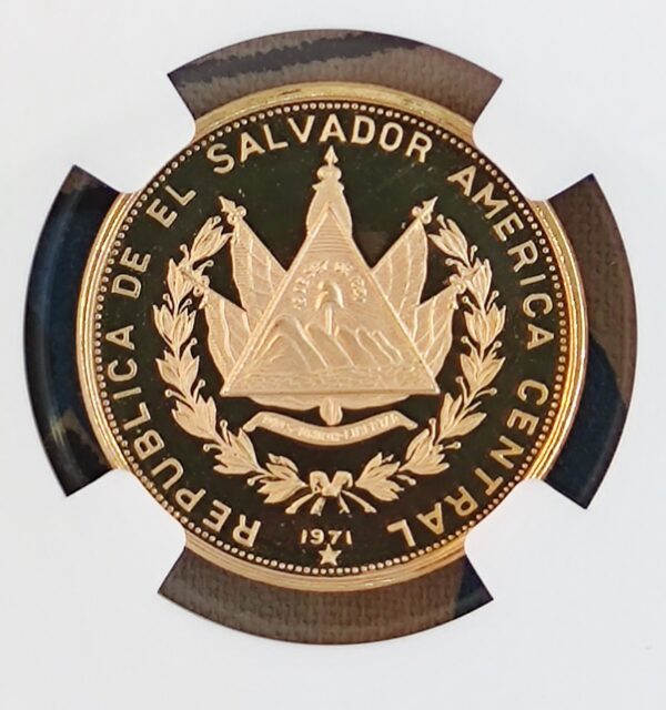 50 Colones El Salvador Independence Anniversary PF67 - Image 3