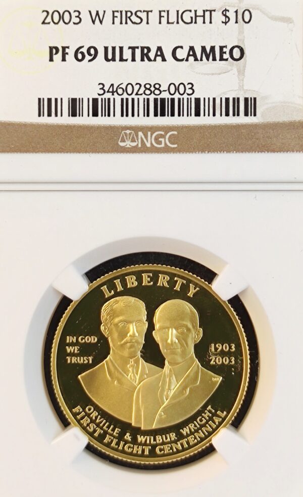 10 Dollars USA First Flight PF69 - Image 2