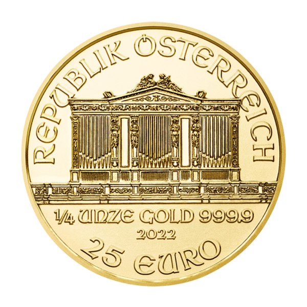 25 Euro Austria Philharmonic 1/4 oz Gold - Image 2