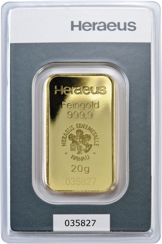 20 Gram Heraeus Gold Bar
