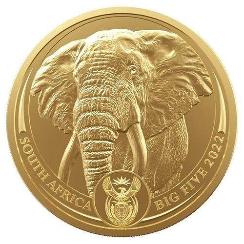 50 Rand South Africa Elephant Big Five Series 1 oz Gold