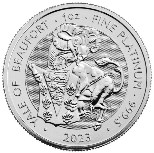 100 Pounds UK White Yale of Beaufort 1 oz Platinum